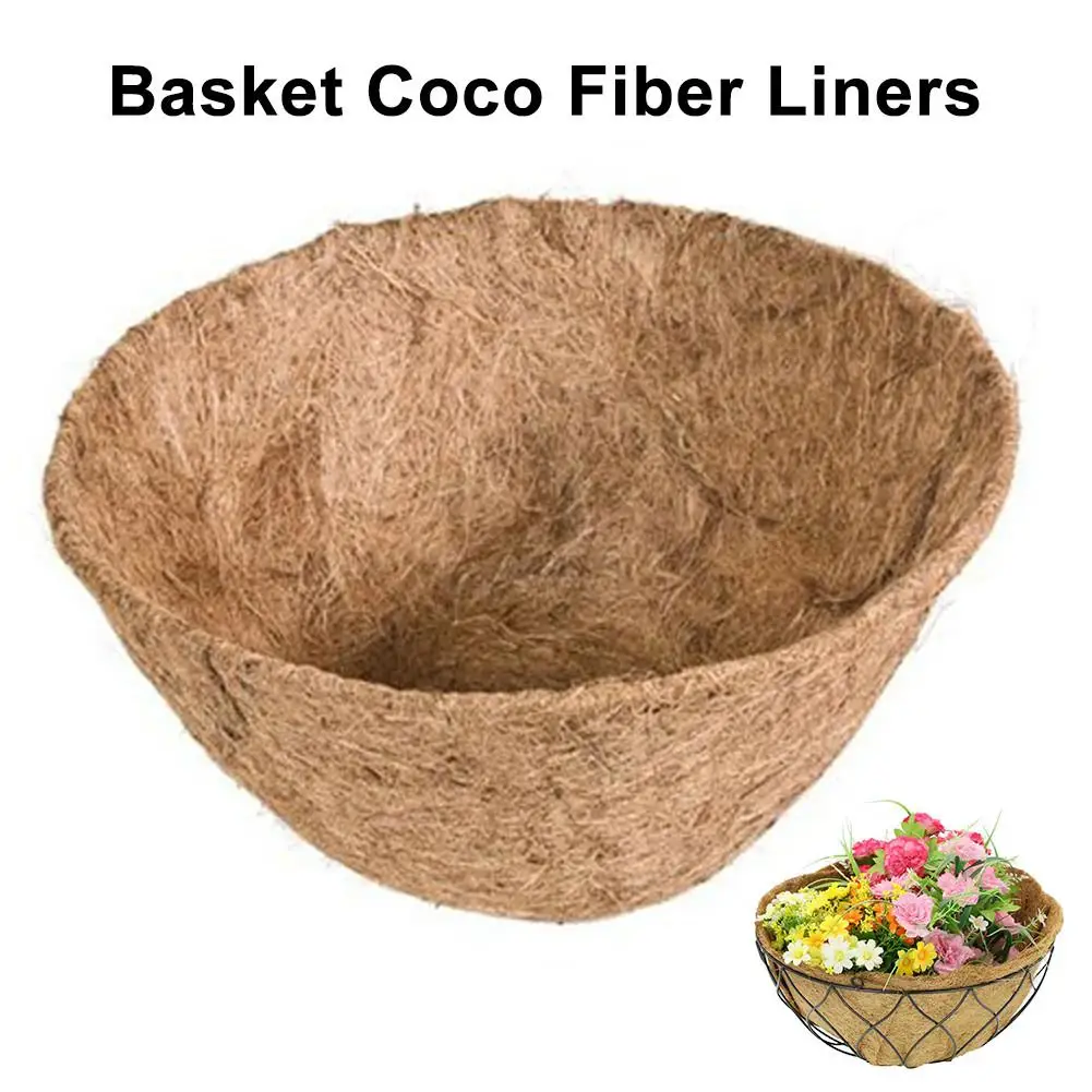 

Round Coconut Liner Coco Fiber Replacement Liner Plants Basket Liner For Hanging Basket Home Garden Balcony Decoration
