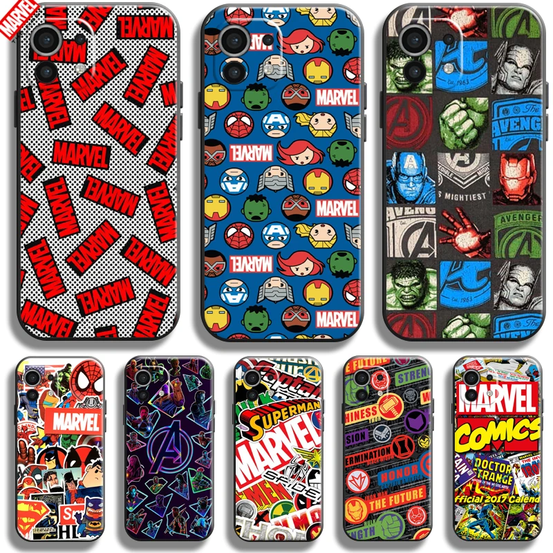 

Marvel Logo Avengers For Xiaomi Mi 11 Lite 11 Pro 11 Ultra Phone Case Soft Silicon Coque Cover Black Funda Thor Captain America