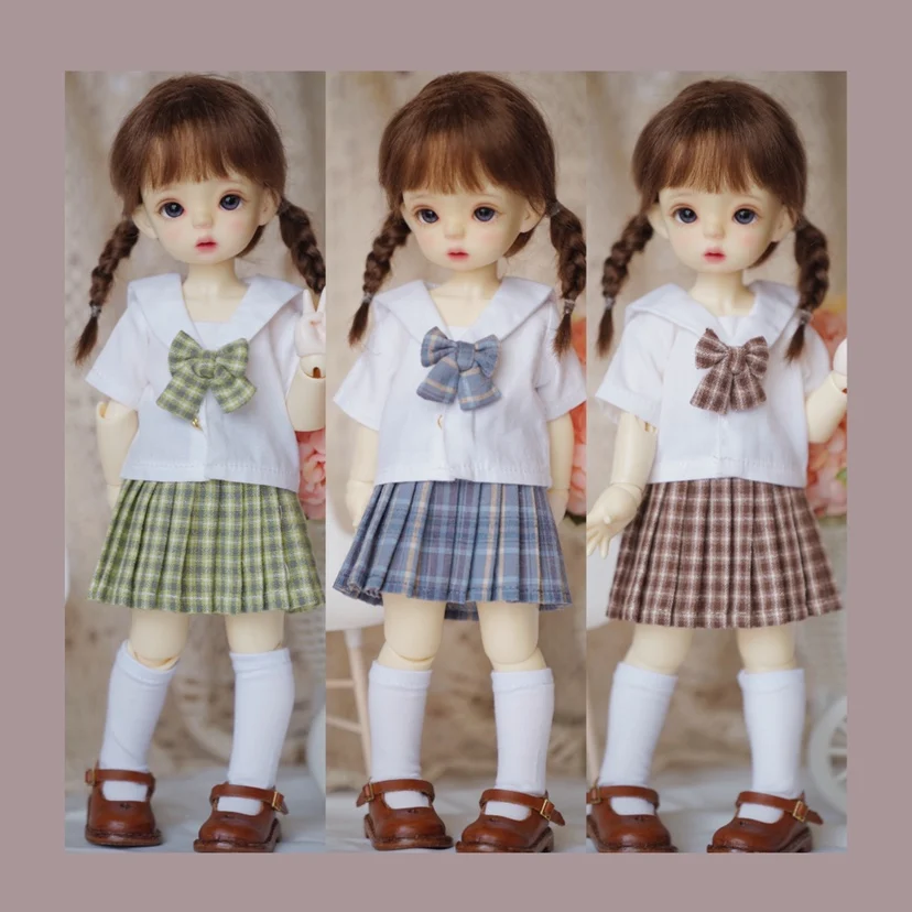 Детская Одежда BJD 1/6 очков для кукол форма JK школьная рубашка плиссированная юбка