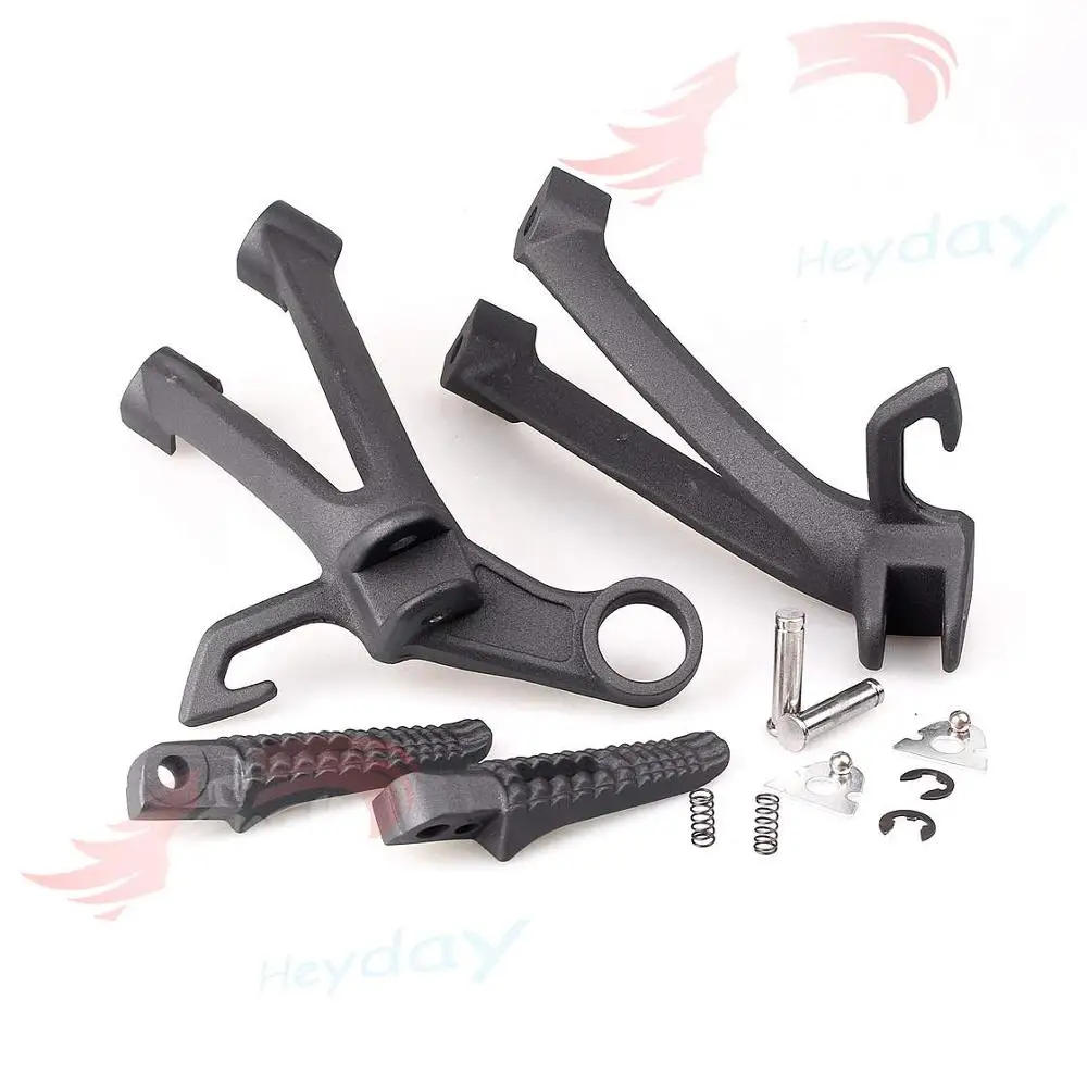 

Motorcycle Black Rear Passenger Foot Pegs Bracket For Suzuki GSXR600 GSXR750 2008 2009 2010 08 09 10