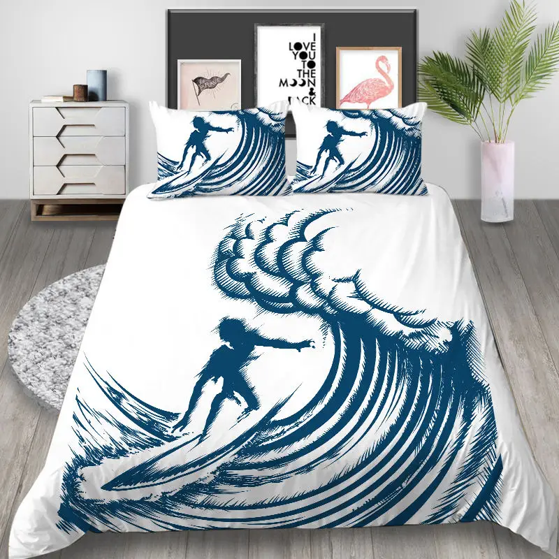 

New Design 3D Printed Bedroom Home Textile Quilt Cover with Pillowcase Home Decoration