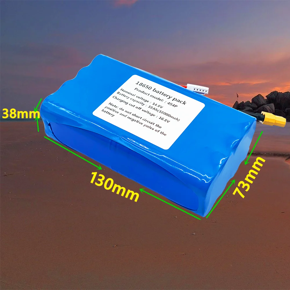 

2021New14.8V/16.8V 18Ah 4S4P UAV Rechargeable Li-ion Battery 18650GA Suitable for Drone Multi-rotor Quadcopter Airplane Boat Car