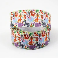 animales printed grosgrain ribbon tape clothing bakery hairbow gift wrapping hairbow headwear diy decoratio 16 75mm