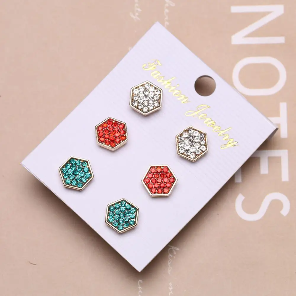 CARTER LISA блестящие многоцветные серьги гвоздики со стразами для женщин и девочек