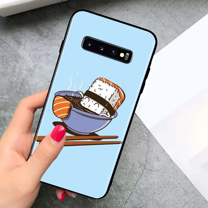 

Sushi Pug for Samsung Galaxy S21 Ultra Plus Note 20 10 9 8 S10 S9 S8 S7 S6 Edge Plus Black Phone Case