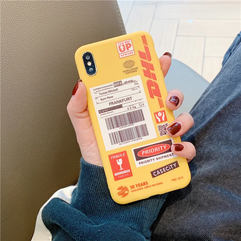 

Case For HUAWEI P40 Lite Mate10 Y7P Y6P P Smart Plus Fashion Flower Label Bar Code Matte Silicone Cover