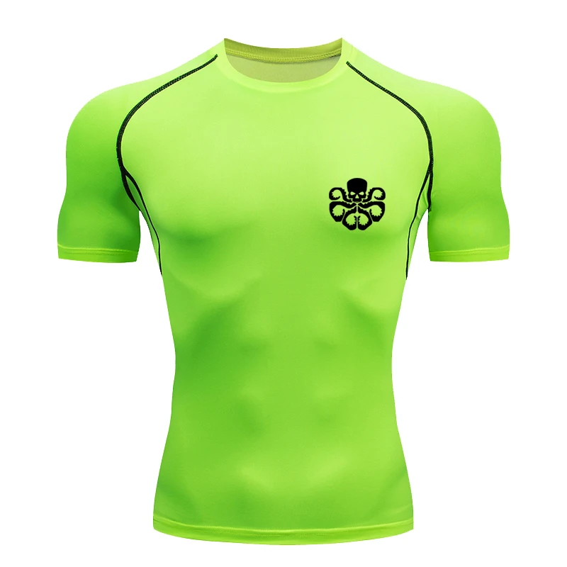 

Gym T-shirt Running Men's Top Sports Tight Shirts Compression Fitness MMA Clothing Running T-Shirts Sport Man Gym Summer Jerseys