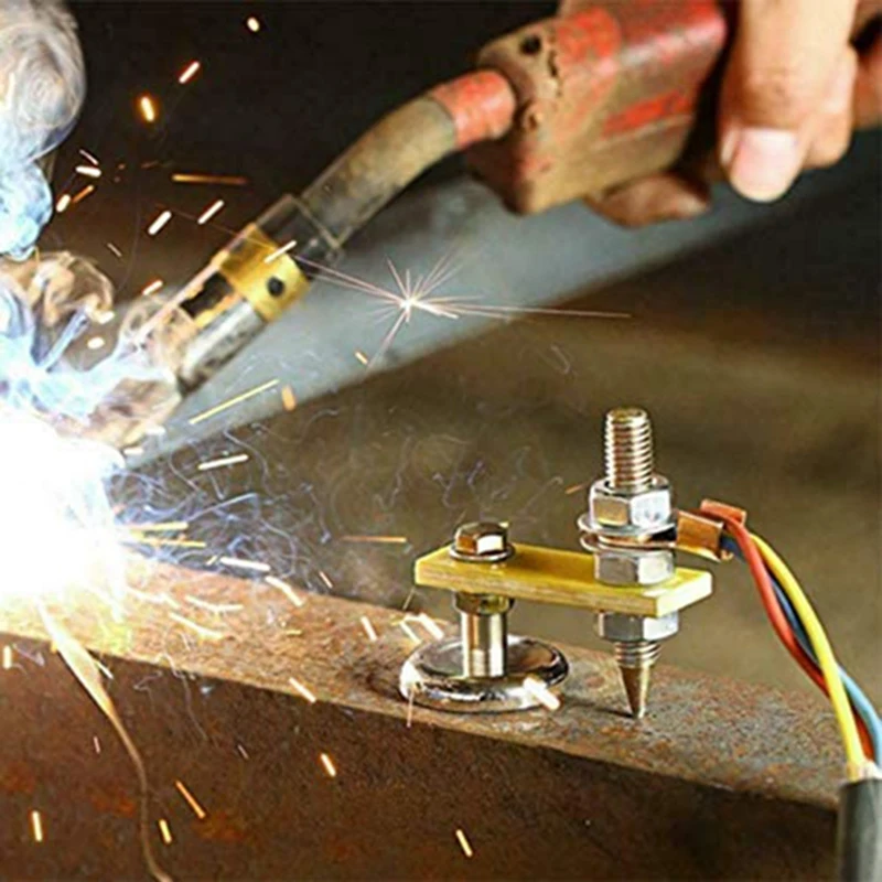 

HOT Welding Magnetic Head Ground Wire Tool Strong Magnetism Large Suction Grounding Accessories Dent Repair Spotter