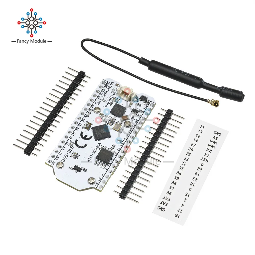 Плата расширения diymore LoRa 868 -915 МГц 0 96 &quotOLED-дисплей ESP32 Wi-Fi Bluetooth антенна