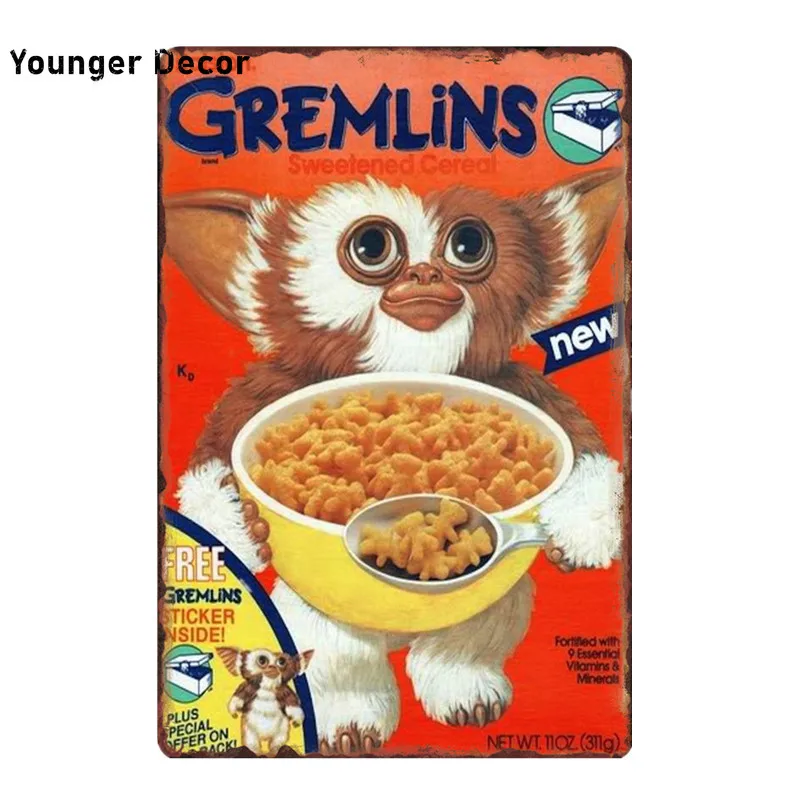 Классический постер с героями мультфильмов Gremlins Gizmo металлические знаки
