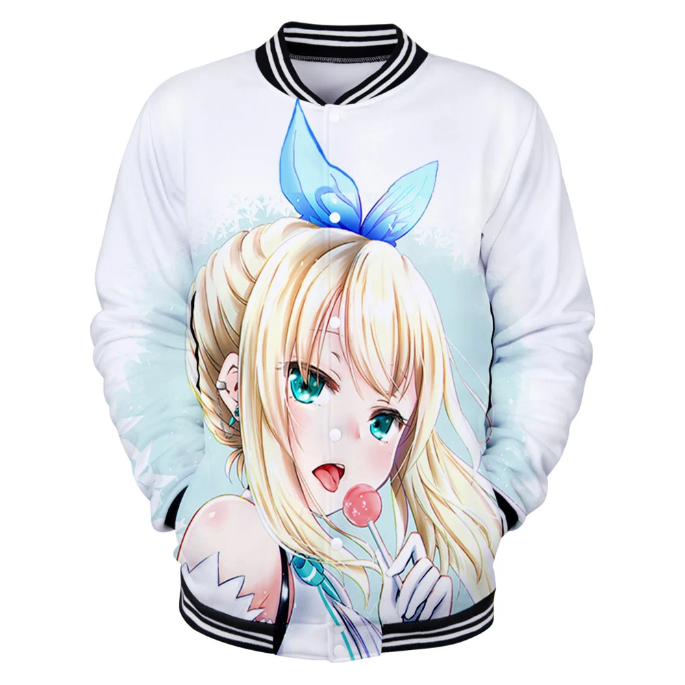 

Women-clothing Mirai Akari 3D Autumn Winter Holiday Men/Women Streetwear Baseball Uniform Streetwear Kawaii Y2K Anime girl Tops