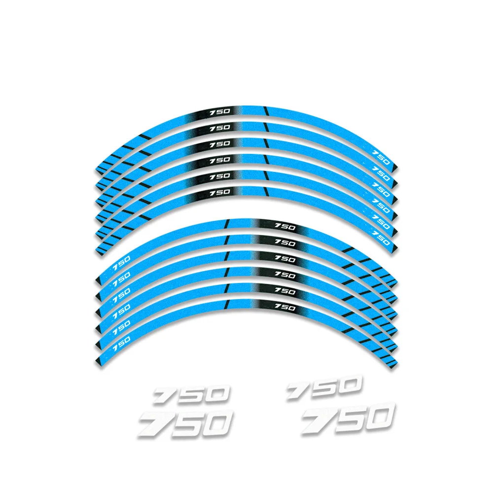 

For Kawasaki Z750 Z 750 Motorcycle Rim Sticker Stripe Decal Front And Rear Decorative Protection Full Set