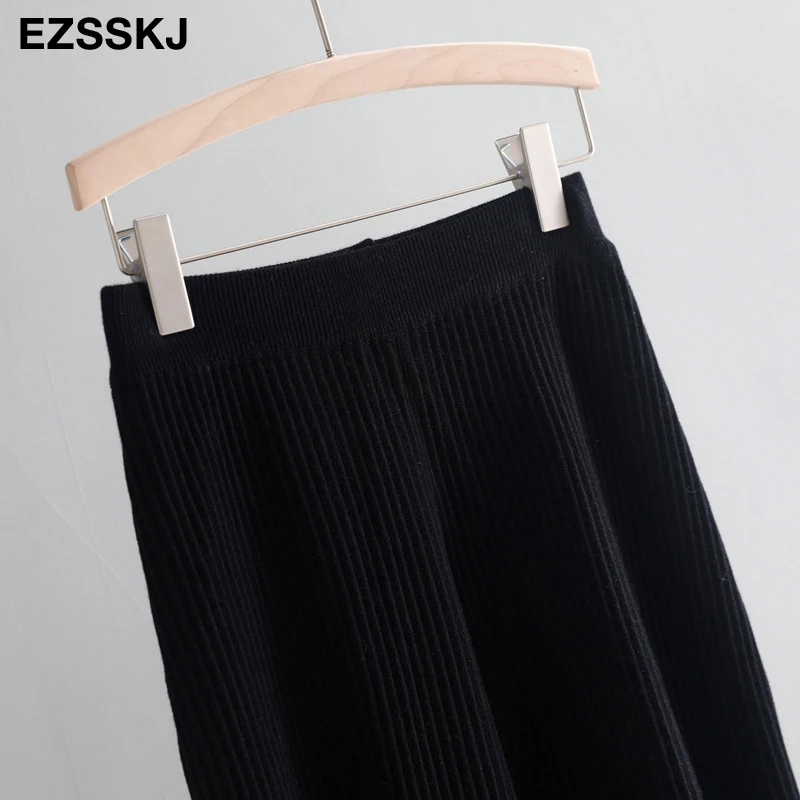 casual Elastic Waist Trousers Thick Knitted Women Harem Pants Autumn Winter Sport swear female sweater Radish pants Grandma