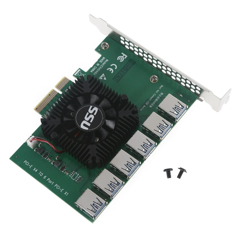 

Переходник PCI Express с 4-х на 16x на USB 3,0 PCI-E 1 на внешний 6-графический процессор, карта расширения для майнинга X3UF