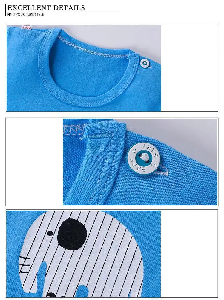 Детский летний комплект детская одежда из хлопка для мальчиков пижамные