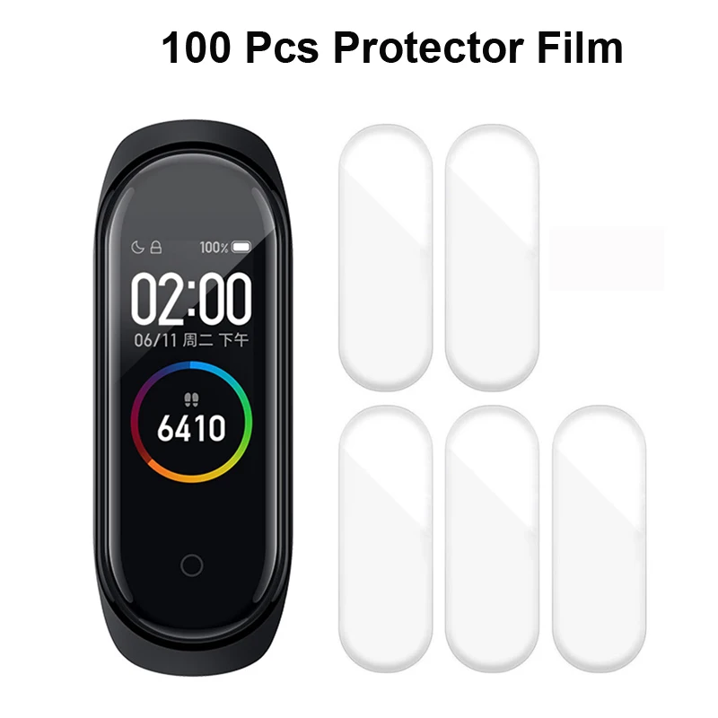 Mi Band 4 защитная пленка для экрана для Xiao mi Nfc mi Band 4 браслет пленка для экрана mi band 4 протектор Pantalla mi бандаж 4 пленки 100 шт