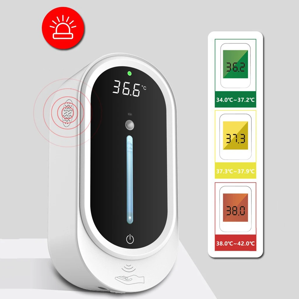 

2 in 1 Wall Mounted Spray Soap Dispenser Sprayer Thermometer