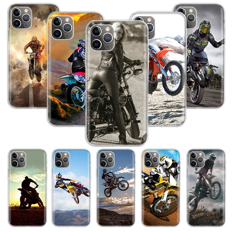 Чехол для мотокросса moto cross dirtbikes Apple iphone 11 12 Mini Pro XS Max XR X 7 8 6 6S Plus 5 5S SE 10 десять