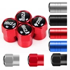 Колпачки на клапаны для автомобильных шин, 4 шт., с цветным логотипом бренда, для Seat Leon Ibiza cupra Altea, аксессуары для гоночных автомобилей