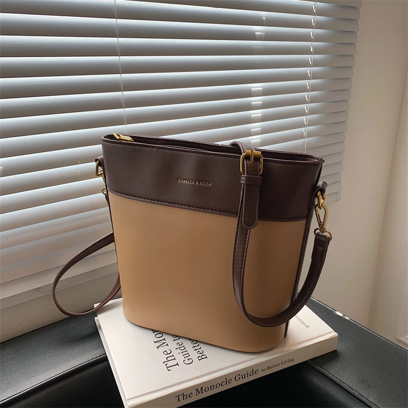 

Casual Buckets Bag for Women Designer Shoulder Bags 2021 New Luxury Soft Leather Crossbody Pack Large Capacity Tote Ladies Sac