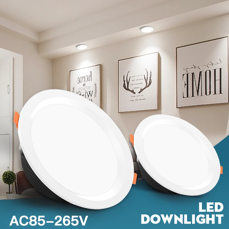 

Recessed Led Downlights 2.5/3/4/6 Inchs Big Size Spot Led Down Light 220V 110V Spot Lights Fixture 5/7/12/18W Downlight for Home