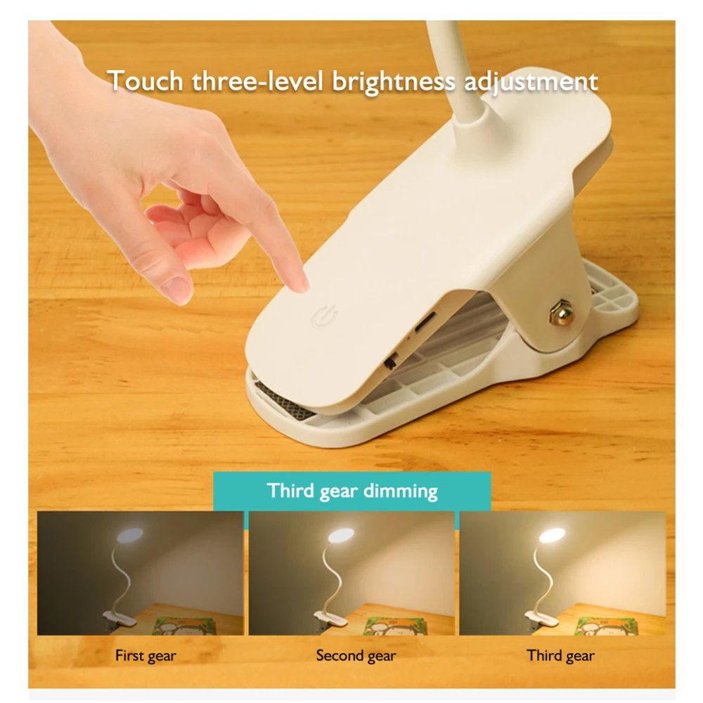 5 Вт Светодиодный светильник для защиты глаз настольная лампа с гибким зажимом 3