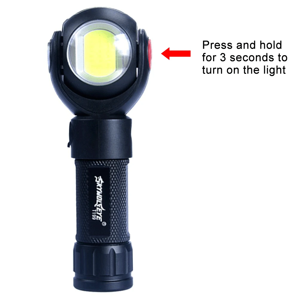 Фонафонарь лм поворотный перезаряжаемый Многофункциональный водонепроницаемый