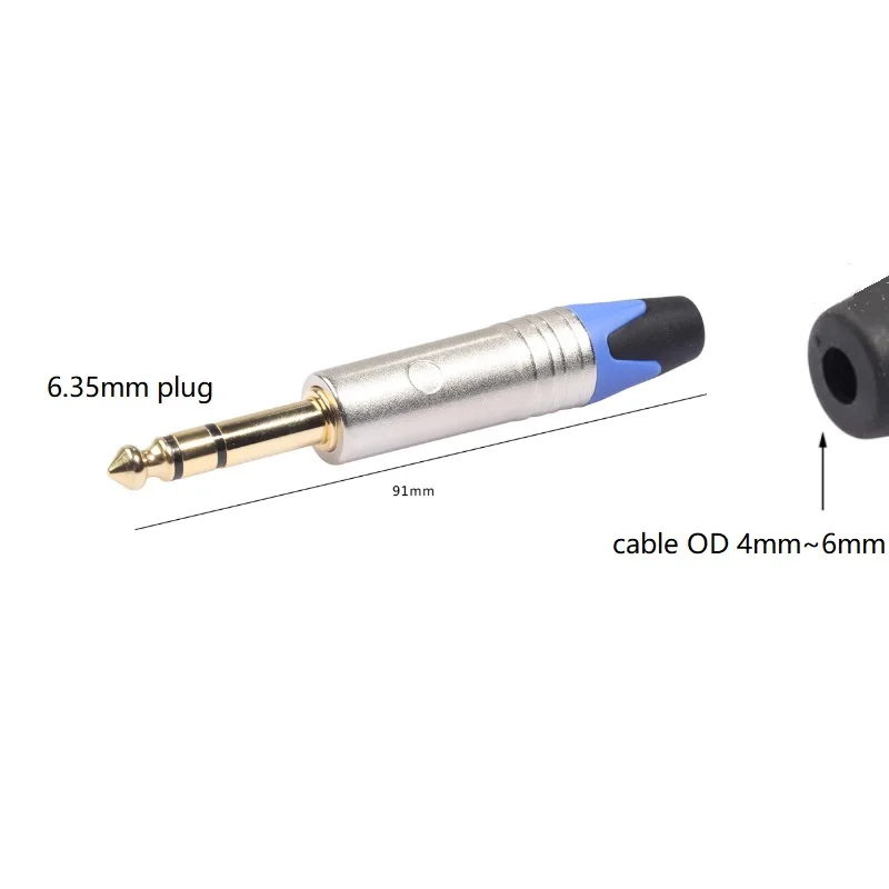 

10 шт. стерео 6,35 мм 6,5 мм металлический разъем для микрофона