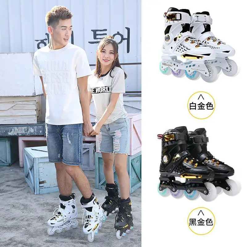 2021 Профессиональные черные белые скоростные роликовые коньки для мужчин женщин