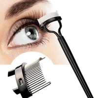steel needle eyelashes extension brush comb lash separator beauty makeup tool portable durable eyelashes extension