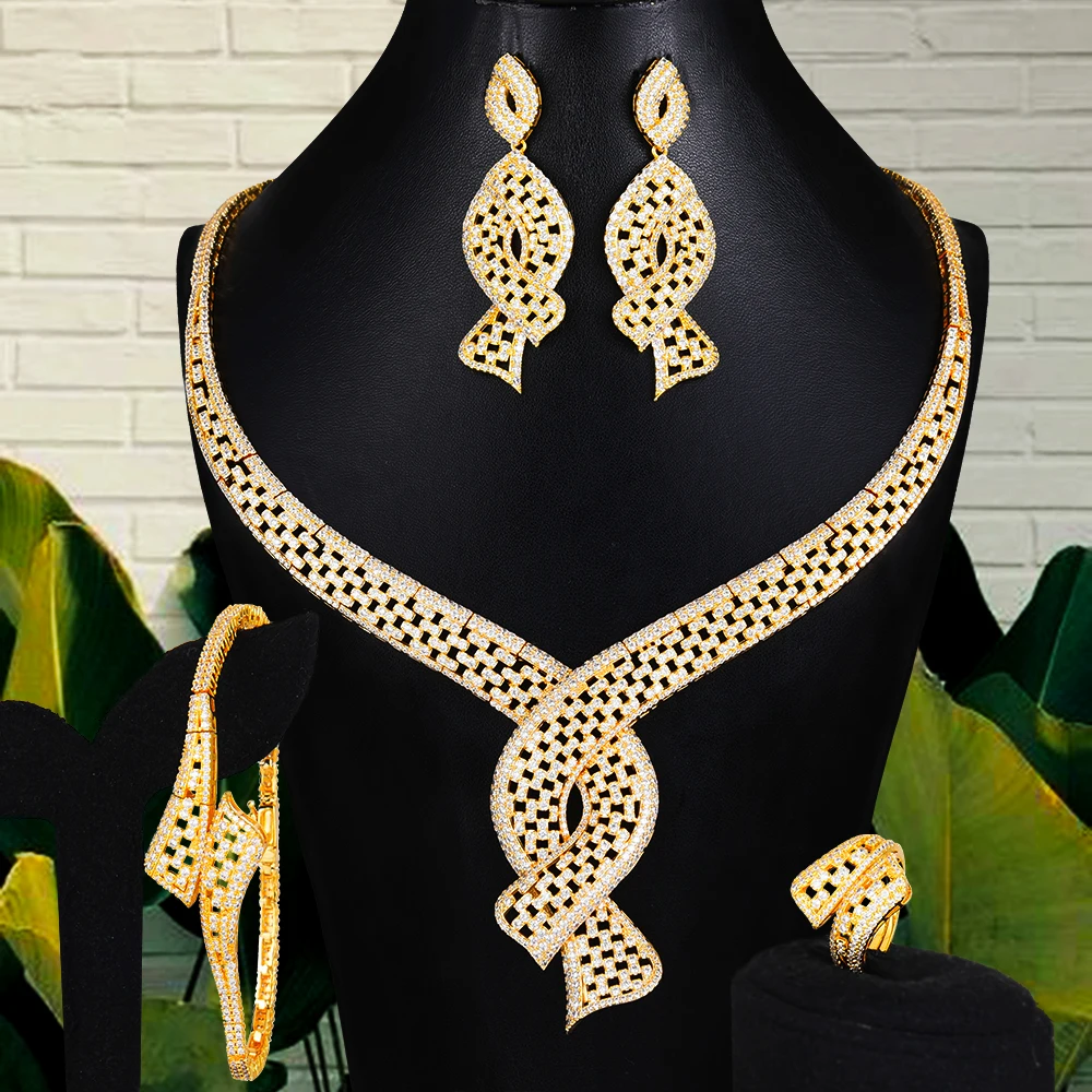 

GODKI роскошный кроссовер африканские Ювелирные наборы для женщин Свадебные фианиты Дубай Свадебный комплект ювелирных изделий 2020 ювелирные изделия