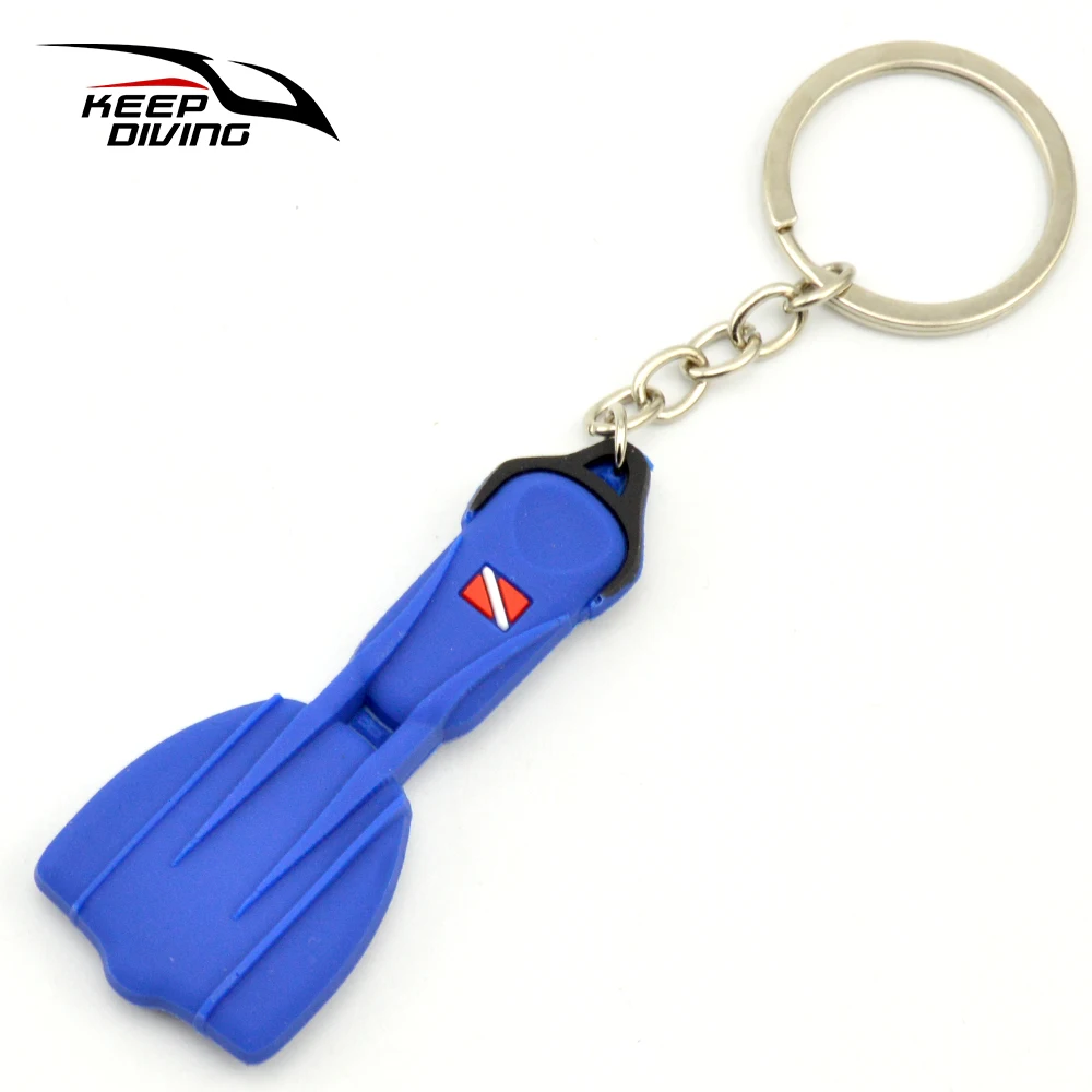 Mini Scuba Flipper Key Chain Dive Fins Keychain Ring Holder Keyring Pendant Ornaments OW AOW Keepsake Gift Zipper Handle | Спорт и