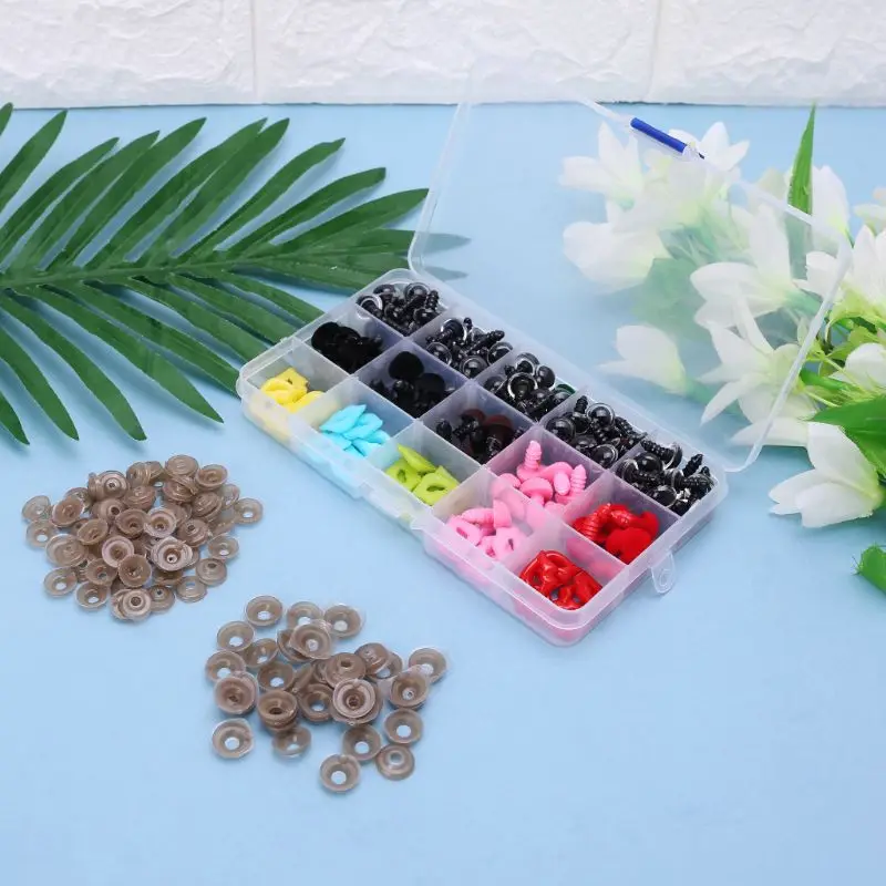 140 шт. DIY кукла марионетка пластиковые глаза нос рот безопасности шайбы тормозные