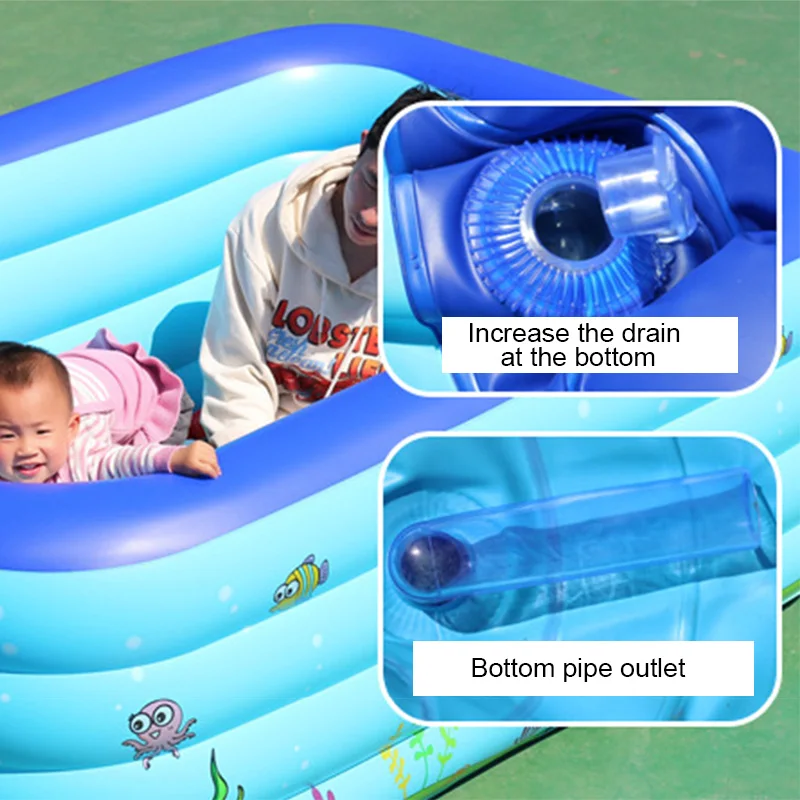 

Family Inflatable Swimming Pool Garden Summer Outdoor Kids Paddling Pool
