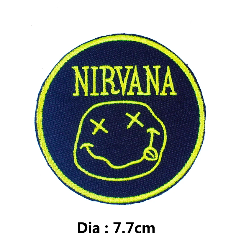 Prajna нашивка в виде хиппи kanagawa Wave Iron On Embroidered Patches для одежды нашивка в полоску Ван Гог странные вещи аппликация - Цвет: Серый
