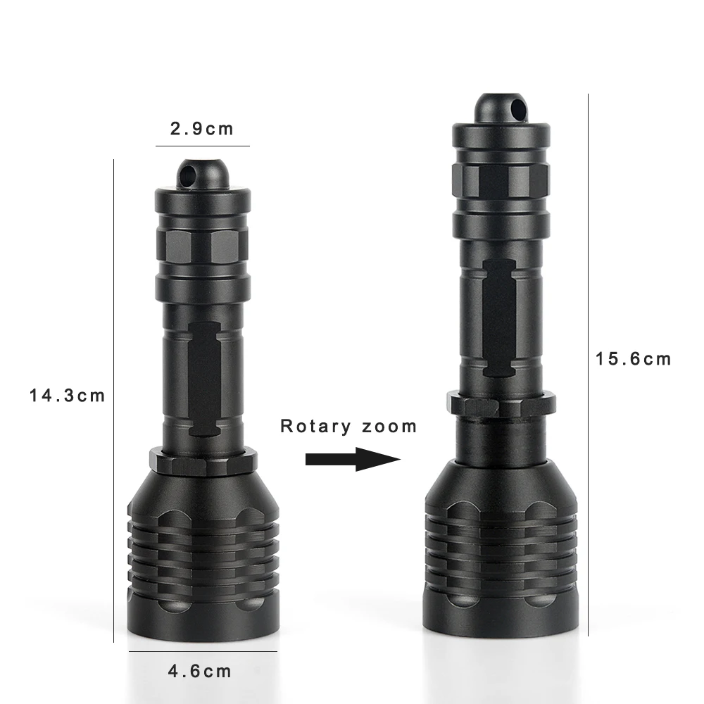 Профессиональный Мощный светодиодный водонепроницаемый фонафонарь для