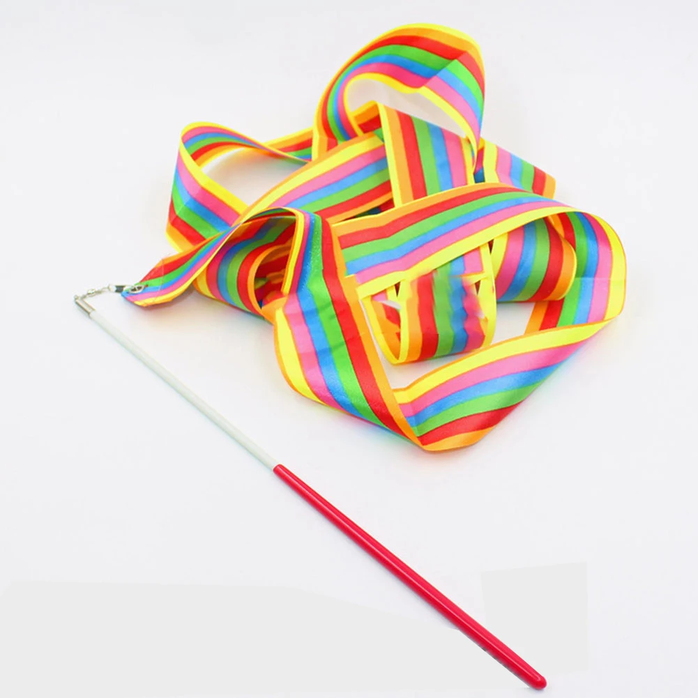 

Twirling Dancing Ballet Ribbon Rhythmic Art Gymnastic Streamer Stick Rod Popular