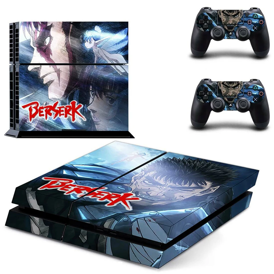 Berserk стикер кожи PS4 контроллер и консоль виниловые наклейки Набор для sony Playstation 4