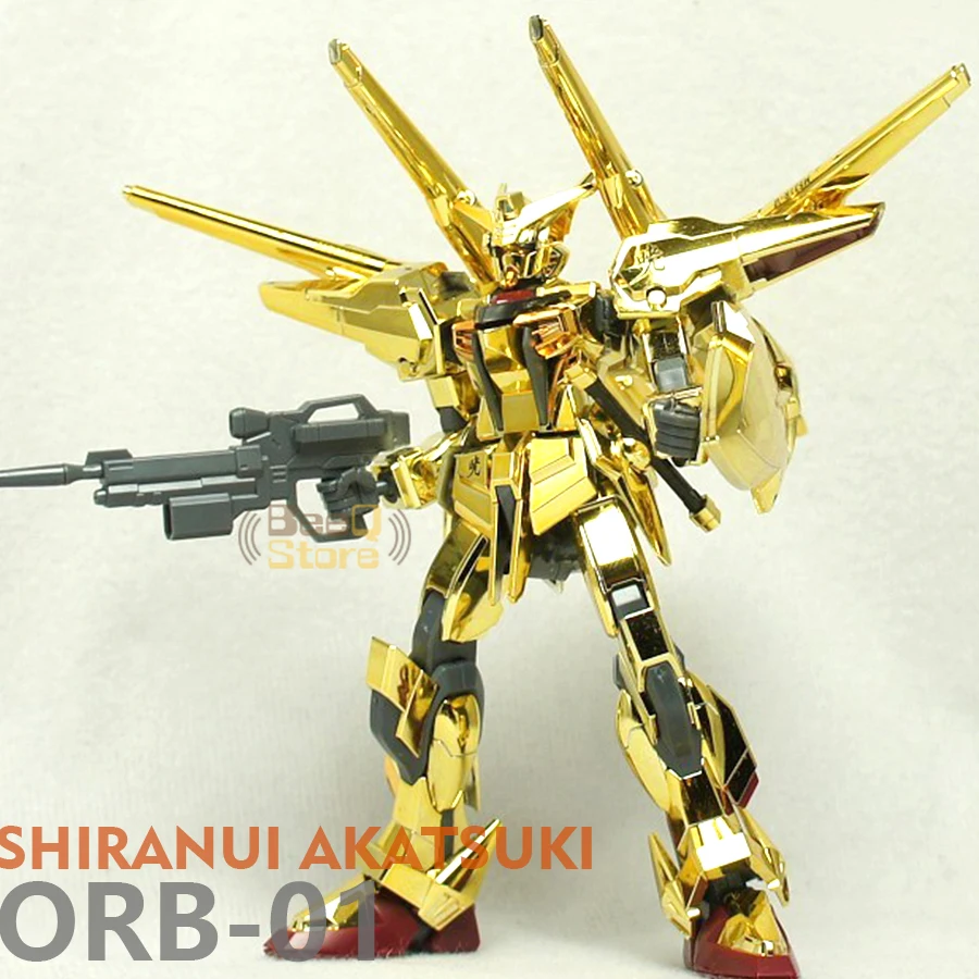 Аниме Робот модель Shiranui Akatsuki Gundam HG Gaogao 1/144 позолоченная ORB 01 фигурная