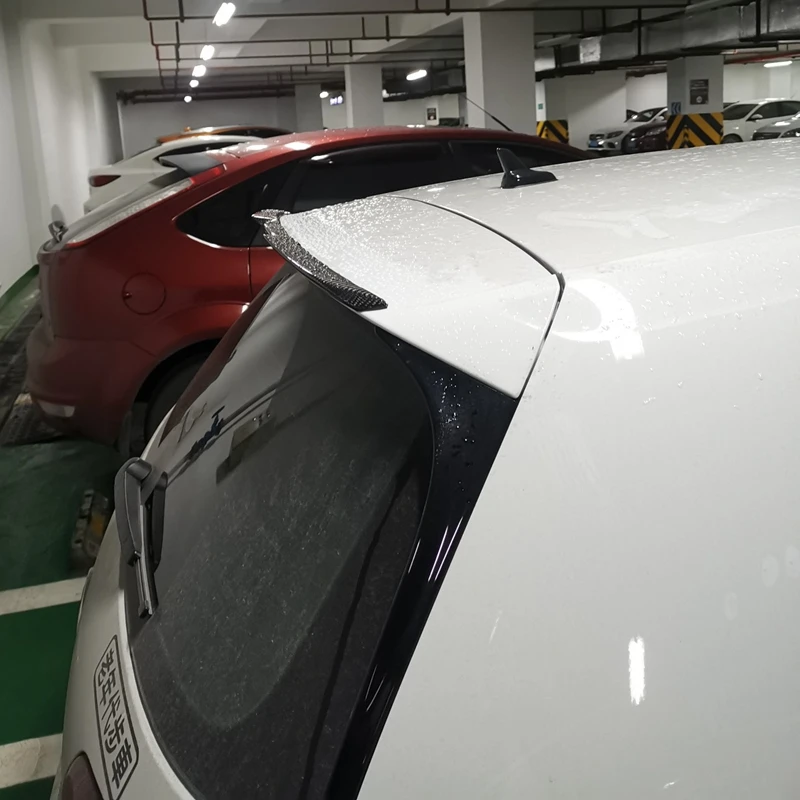 Для VW MK7 спойлер на заднюю крышу из углеродного волокна крылья багажника для
