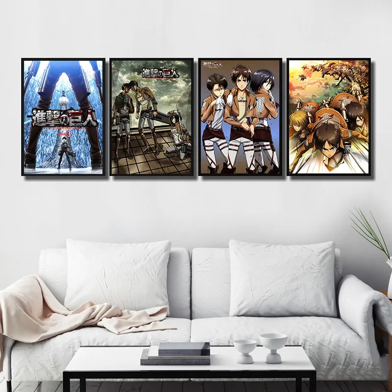 

Attack on Titan Canvas HD Prints Poster Prints Wall Pictures for Living Room Decoration Home Decor
