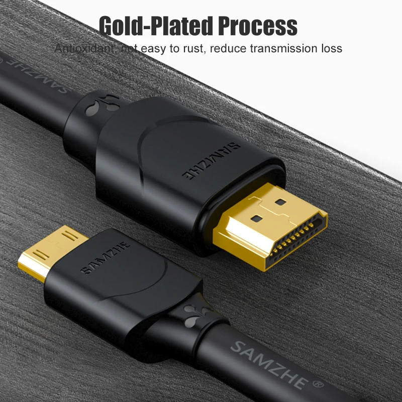 SAMZHE Mini HDMI к 1080P кабель Папа папа для компьютера подключения камеры проектора