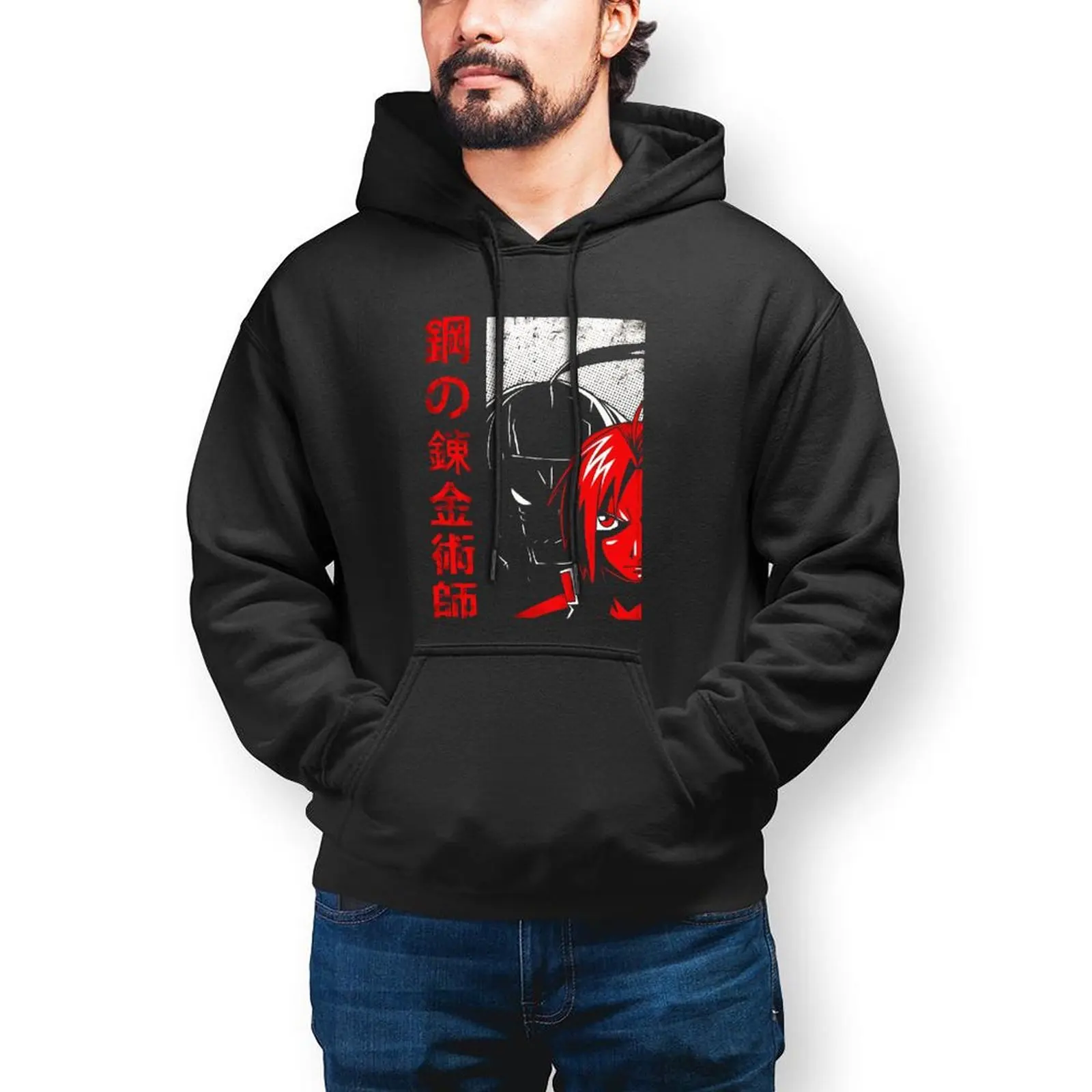 

Толстовка с аниме принтом, классные хлопковые толстовки с длинным рукавом, Мужская зимняя уличная одежда, пуловер, Толстовка X