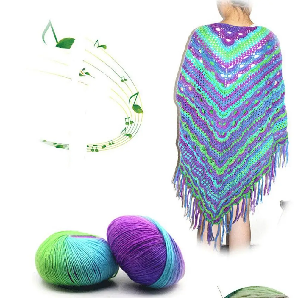 Длинная стандартная Пряжа вязаная крючком Толстая ручная вязка шерстяная спицы