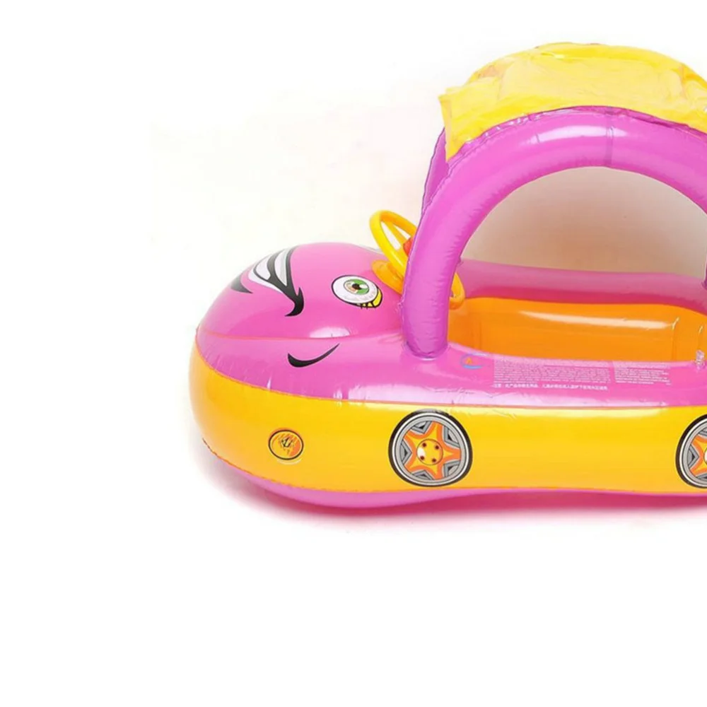 

Inflatable Baby Float Seat Boat Summer Sunshade Pool Tools Float Seat Boat Accessories for Girl Boy (Blue and Green)