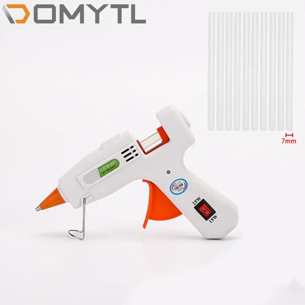 

15-25W dual power glue stick 10pcs 7mm dedicated hot melt glue gun Fast heating automatic constant temperature