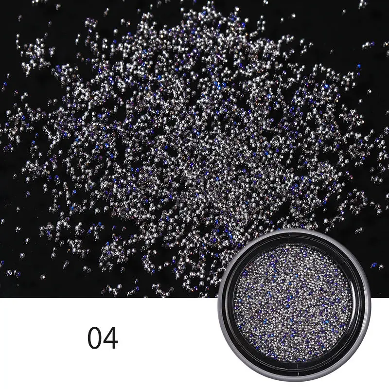 Beads 04 Блестящие микро-Стразы для ногтей с острым дном 3D маникюрные украшения для ногтей Хрустальные мини-бусины аксессуары для ногтей - Цвет: Beads 04