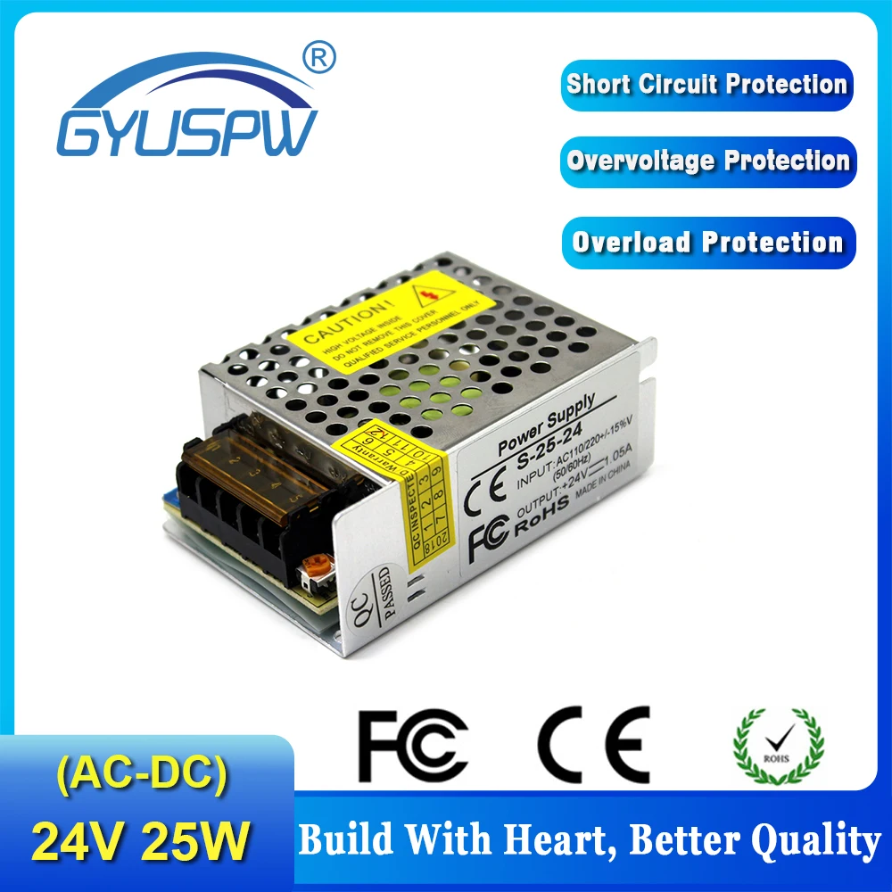 Источник питания DC 12V 15V 18V 24V 25W 36W светильник ing трансформаторы 110v 220v AC к DC15V DC18V DC24V