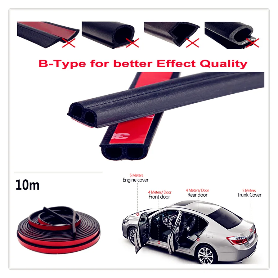 Автомобильные уплотнительные прокладки для двери 10 м резиновые полосы Land Rover