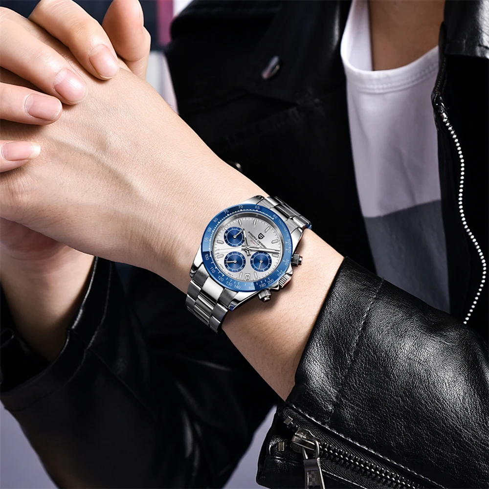 2022 New PAGANI Design Top Brand Men's Sports Quartz Watches Sapphire Stainless Steel Waterproof Chronograph Luxury Reloj Hombre